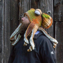 Load image into Gallery viewer, New Octopus Beard Knit Wool Hat Hand Weave Men Christmas Cosplay Party Funny Tricky Headgear Winter Warm Couples Beanie Caps
