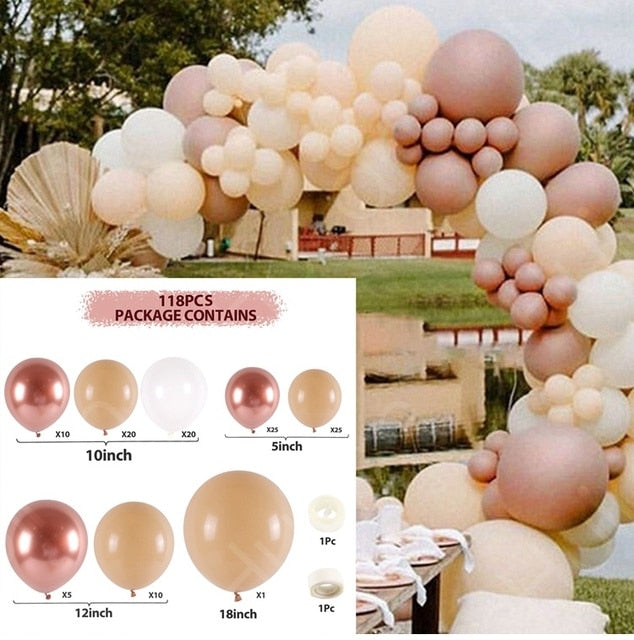 Balloon Arch Kit Garland Wedding Birthday Party Decoration Confetti Latex Balloons Gender Reveal Baptism Baby Shower Decorations quinceañera