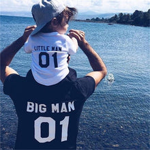 Load image into Gallery viewer, Family Matching Clothes Fashion Big Little Man Tshirt Daddy And Me Outfits Father Son Dad Baby Boy Kids Summer Clothing Brothers custom handmade handprinted
