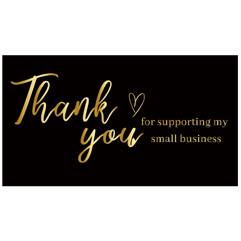 10-50 Pieces Pink Thank You for Supporting My Small Business Card Thanks Greeting Card Appreciation Cardstock for Sellers Gift 5*9cm