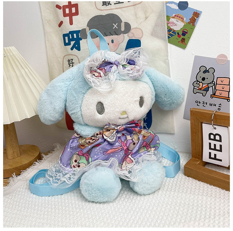 Kawaii backpack Melody pOmpompurin Kitty Kuromi Cinnamoroll Anime Fashion Backpack Beauty Travel School Bag Girls Toys
