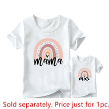 Load image into Gallery viewer, Rainbow Matching Clothes T Shirt Printed Family Fashion Mother and Daughter Clothes Mommy and Me Family Look Tshirt Outfits custom print

