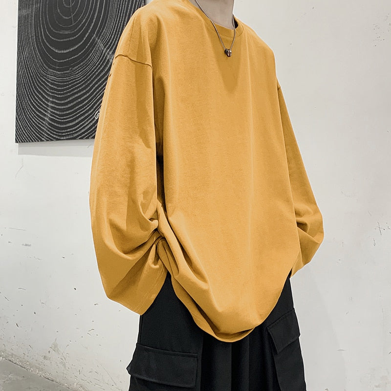Oversized Solid Colors Pullover Hoodies For Men 2022 Mens Streetwear Harajuku Sweatshirts Long Sleeve Korean Clothes Women
