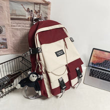 Load image into Gallery viewer, Backpack Male Harajuku Ulzzang High School student Backpack Female 2021 large capacity junior high school backpack
