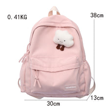 Load image into Gallery viewer, Waterproof Nylon Women School backpack Large Solid Color Girls Travel Bag College Schoolbag Female Laptop Back Pack Mochilas
