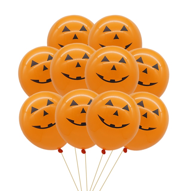 Scary Halloween Pumpkin Ghost Spider Latex Balloons Kids Air Happy Birthday Party Supply 10-30pcs 12 inch holiday