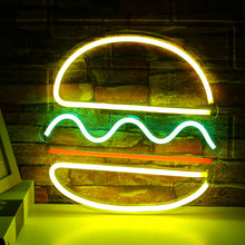 Load image into Gallery viewer, Burger shop Neon Light Coffee Cup Luminous LED Sign Party restaurant Shop Birthday Room Mural Personality Art Wall Decoration custom design handmade
