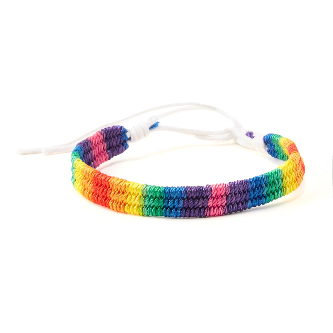LGBT Rainbow Strap Bracelet for Men Women Fashion Watch Band Weave Couples Friendship Jewelry Gift custom handmade