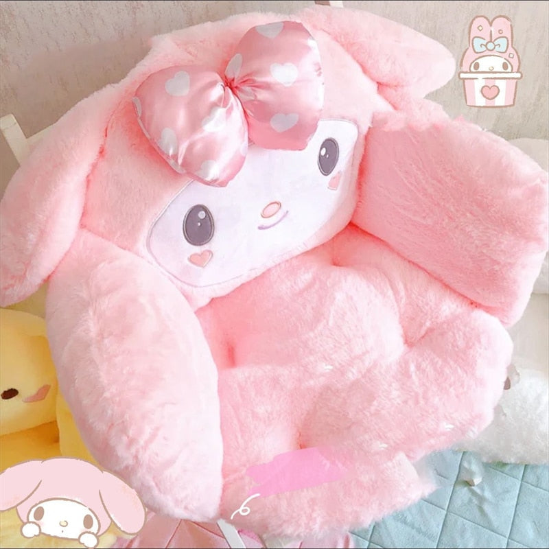 Kawaii Kuromi Cinnamoroll My Melody Plush Cushion Anime Figure Dormitory Office Full Surround Keep Warm Non-Slip Cushion
