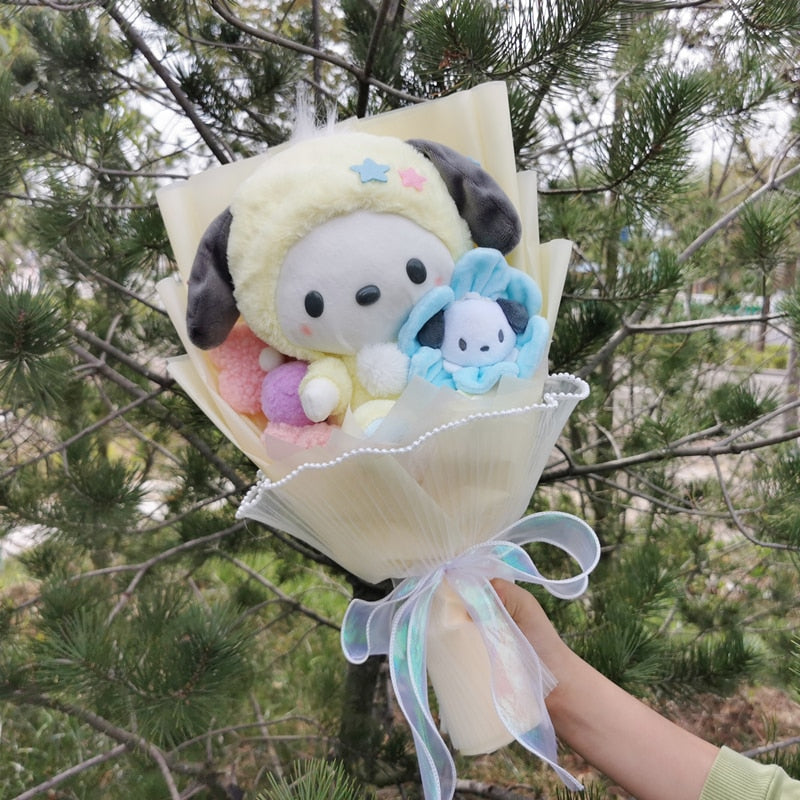 Cartoon kitty Cat Plush Doll Toy Bouquet Gift Box Valentine's Day Christmas Graduation Gifts flowers Anime