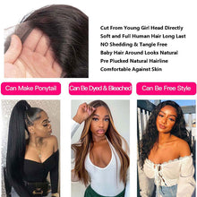 Load image into Gallery viewer, Straight Lace Front Wig 13x6 Hd Lace Frontal Wig Transparent Lace Wigs Glueless Lace Front Human Hair Wigs For Women handmade
