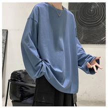 Load image into Gallery viewer, 100% Cotton Oversize  Men&#39;s Women T-shirt Man Long sleeves Pure Color Men t shirt T-shirts For Male Female Tops
