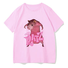 Load image into Gallery viewer, Brat Ratz Mouse hamster Woman Kawaii rat meme Tshirts Short Sleeve Top Tee Shirt Women T-shirt Custom handmade print design
