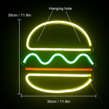 Load image into Gallery viewer, Burger shop Neon Light Coffee Cup Luminous LED Sign Party restaurant Shop Birthday Room Mural Personality Art Wall Decoration custom design handmade
