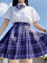 Load image into Gallery viewer, Plaid Women Pleated Skirt Bow Knot Summer High Waist Preppy Girls Dance Mini Skirt Cute A Line Harajuku Japan
