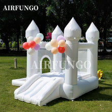 Load image into Gallery viewer, USED Soft Play Inflatable White Bounce House With Slide Ball Pit Party Used Inflatable Mini Bouncy Castle With Blower PARY SUPPLIES birthday babyshower holiday
