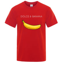 Load image into Gallery viewer, Dolce &amp; Banana Fashion Print Men T-shirts Casual Breathable Tops Oversized Cotton Tshirt Male Short Sleeve Tees custom prints
