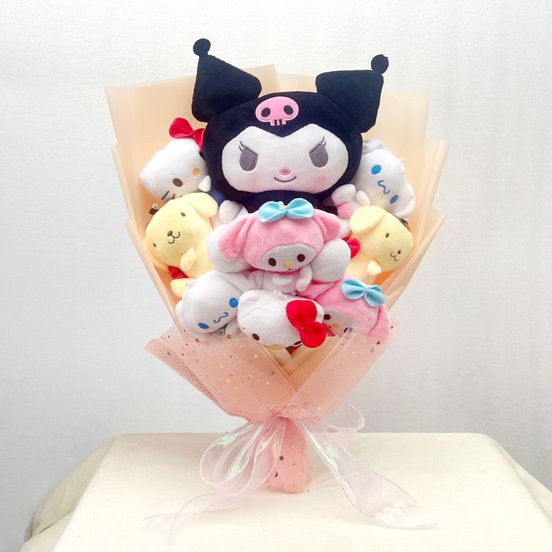 Rose Plush Bouquet Soft Stuffed Dolls Valentine's Day Christmas Graduation Birthday Gifts cartoon anime japan