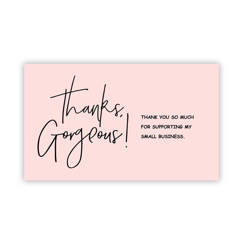 30 Pieces Pink Thank You Cards For Shipping Packaging Gift You are the Heart of My Business Cards  Wrapping Valentine's Day Wedding