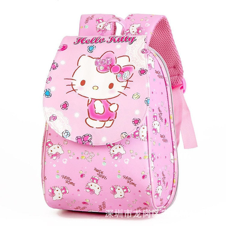 40Cm Kawaii Kittys Cinnamoroll Kuromi My Melody Cartoon Cute Leather Transparent Children's Backpack School Bag