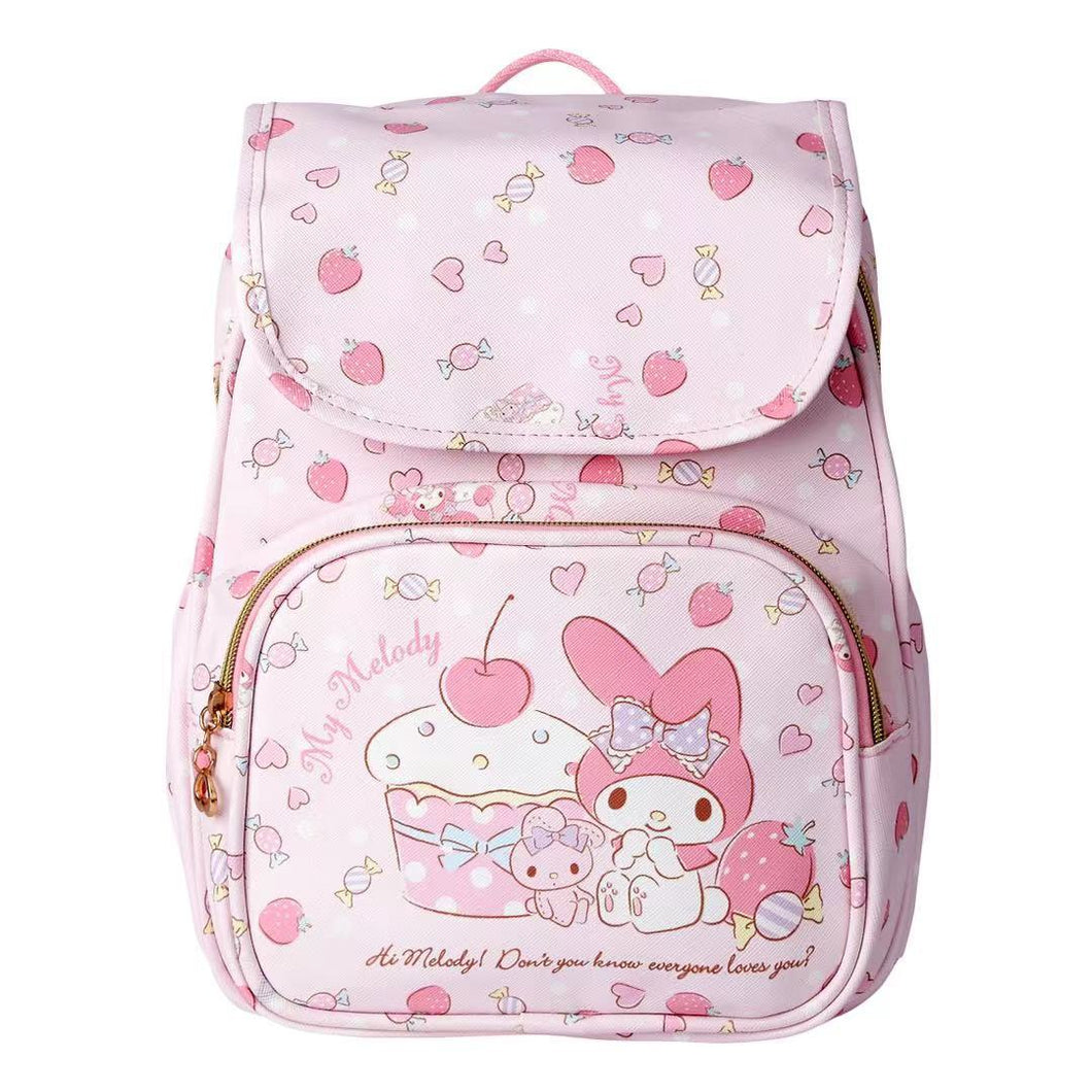 40Cm Kawaii Kittys Cinnamoroll Kuromi My Melody Cartoon Cute Leather Transparent Children's Backpack School Bag