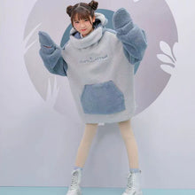 Load image into Gallery viewer, Kawaii Shark Shape Hoodie for Women Cute and Funny Coat Korean Fashion Loose All-match Oversized Thicken Hoodie
