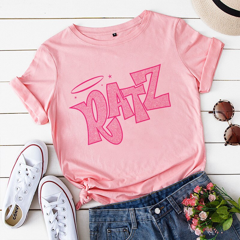 Brat Ratz Mouse hamster Woman Kawaii rat meme Tshirts Short Sleeve Top Tee Shirt Women T-shirt Custom handmade print design