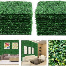 Load image into Gallery viewer, Artificial Boxwood Grass 25x25cm Backdrop Panels Topiary Hedge Plant Garden Backyard Fence Greenery Wall Decor crafting material DIY building art turf
