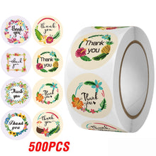 Load image into Gallery viewer, 100-500 Pieces Round Thank You Stickers for Envelope Seal Labels Gift Packaging decor Birthday Party small business Stationery Sticker
