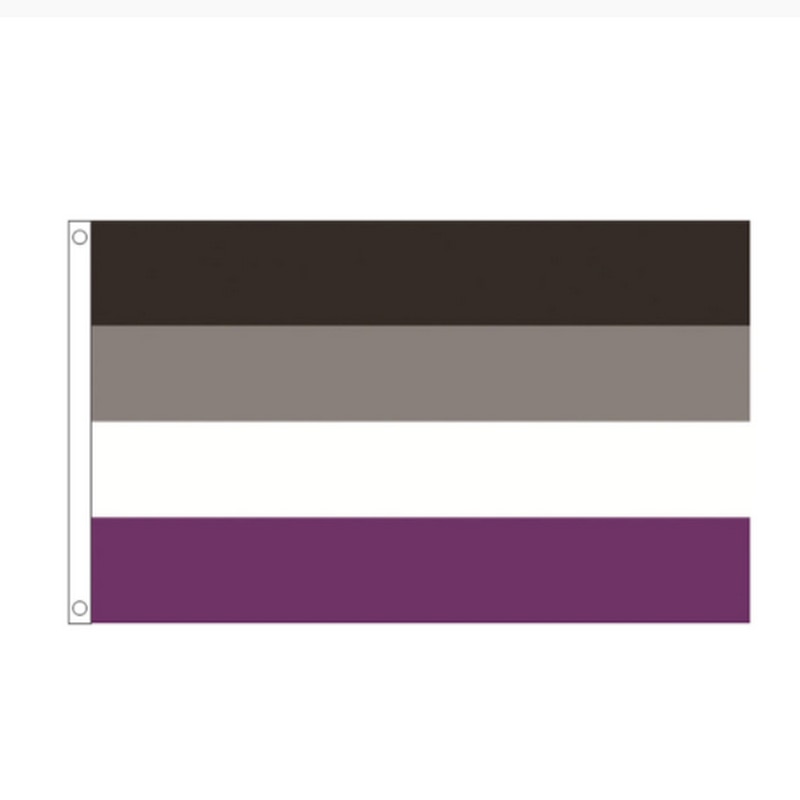 Asexual Rainbow LGBT Flag Gay Pride Peace Flags 90x150cm Homosexual Lesbian Banner custom handmade print