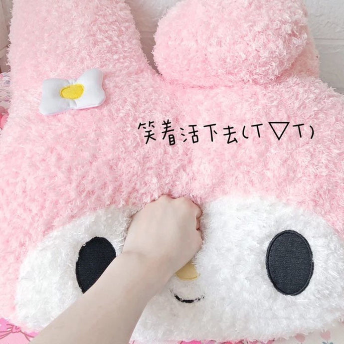 GIANT 85x75cm Plush Kuromi Melody Pillow Cushion Cute Cartoon Doll Sof