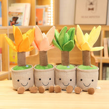 Load image into Gallery viewer, Lifelike Plush Fortune Tree Toy Stuffed Pine Bearded Trees Bamboo Potted Plant Decor Desk Window Decoration Gift for Home Kids
