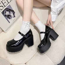 Load image into Gallery viewer, Fashion White Platform Pumps for Women Super High Heels Buckle Strap Mary Jane Shoes Woman Goth Thick Heeled Party Shoes Ladies
