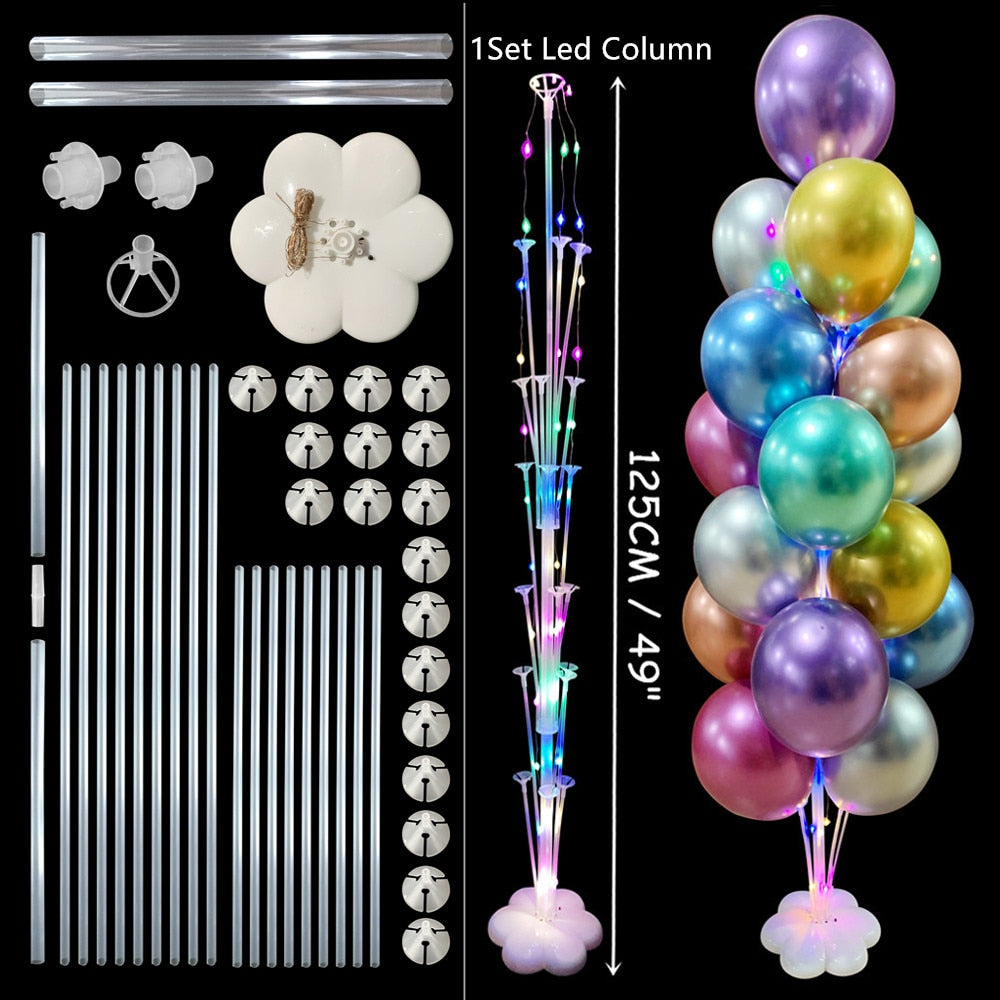 Balloon Column Balloon Stand for Baby Shower Birthday Wedding Party Decoration Eid Baloon Arch Kit Pump Clip Ballons Accessories