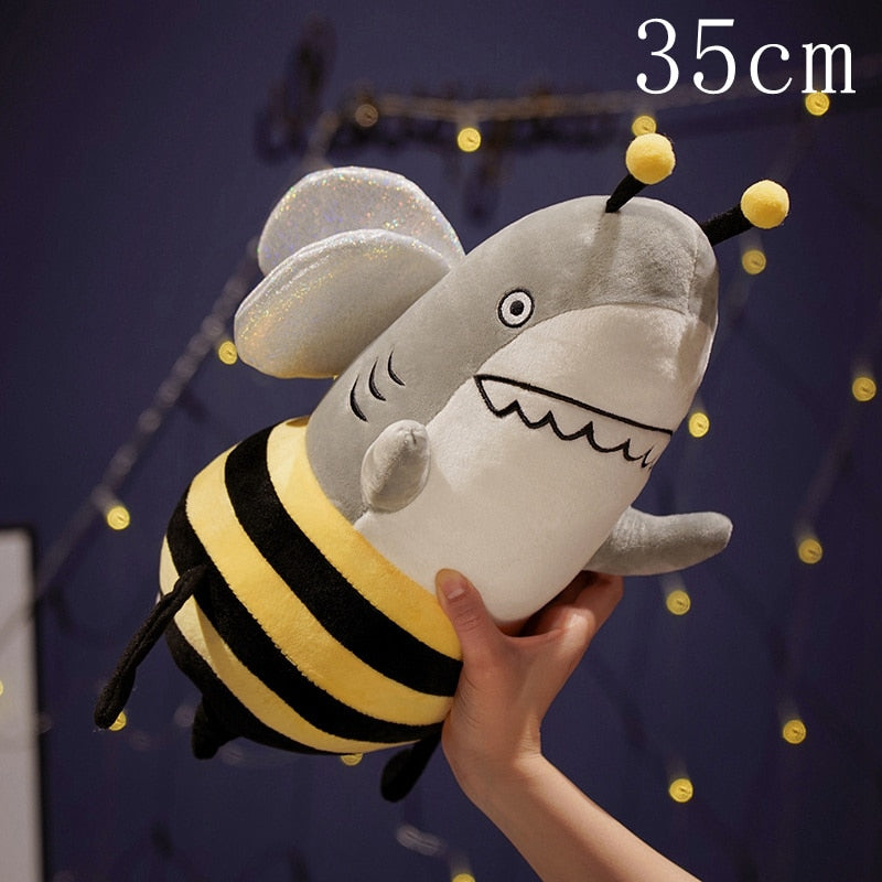 50-90cm Kawaii Transform Shark bumblebee Plush Toys Stuffed Cute Cat Doll Lovely Animal Pillow Soft Cartoon Cushion Kid Christmas Gift