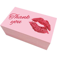 Load image into Gallery viewer, 30 Pieces Pink Thank You Cards For Shipping Packaging Gift You are the Heart of My Business Cards  Wrapping Valentine&#39;s Day Wedding
