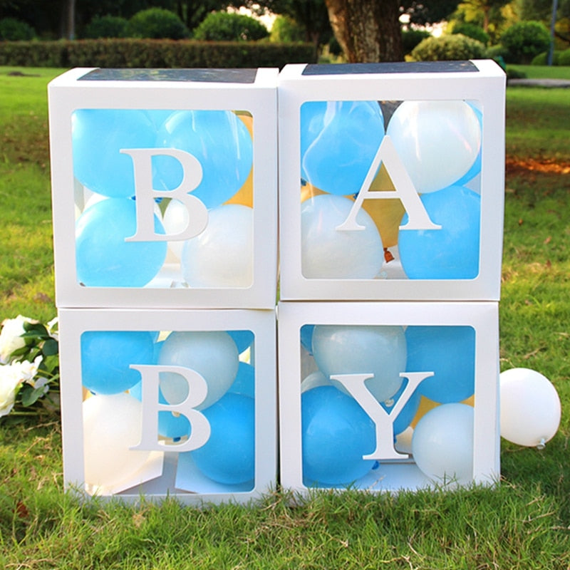 Letter Box Combination Baby Shower Birthday Wedding Custom Name Balloon Wedding Decoration Boy Girl Gender Reveal party celebration