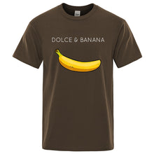 Load image into Gallery viewer, Dolce &amp; Banana Fashion Print Men T-shirts Casual Breathable Tops Oversized Cotton Tshirt Male Short Sleeve Tees custom prints
