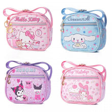 Load image into Gallery viewer, 19CM Kawaii Cartoon Kitty My Melody Kuromi Cinnamoroll Cute Mini Leather Organizer Shoulder Messenger Bag
