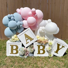 Load image into Gallery viewer, White Gold Letter Box Baby Shower Decor 1st Birthday Party supplies Decoration Kids Teddy Bear Baby Shower Supplies Gender Reveal 270-30CM
