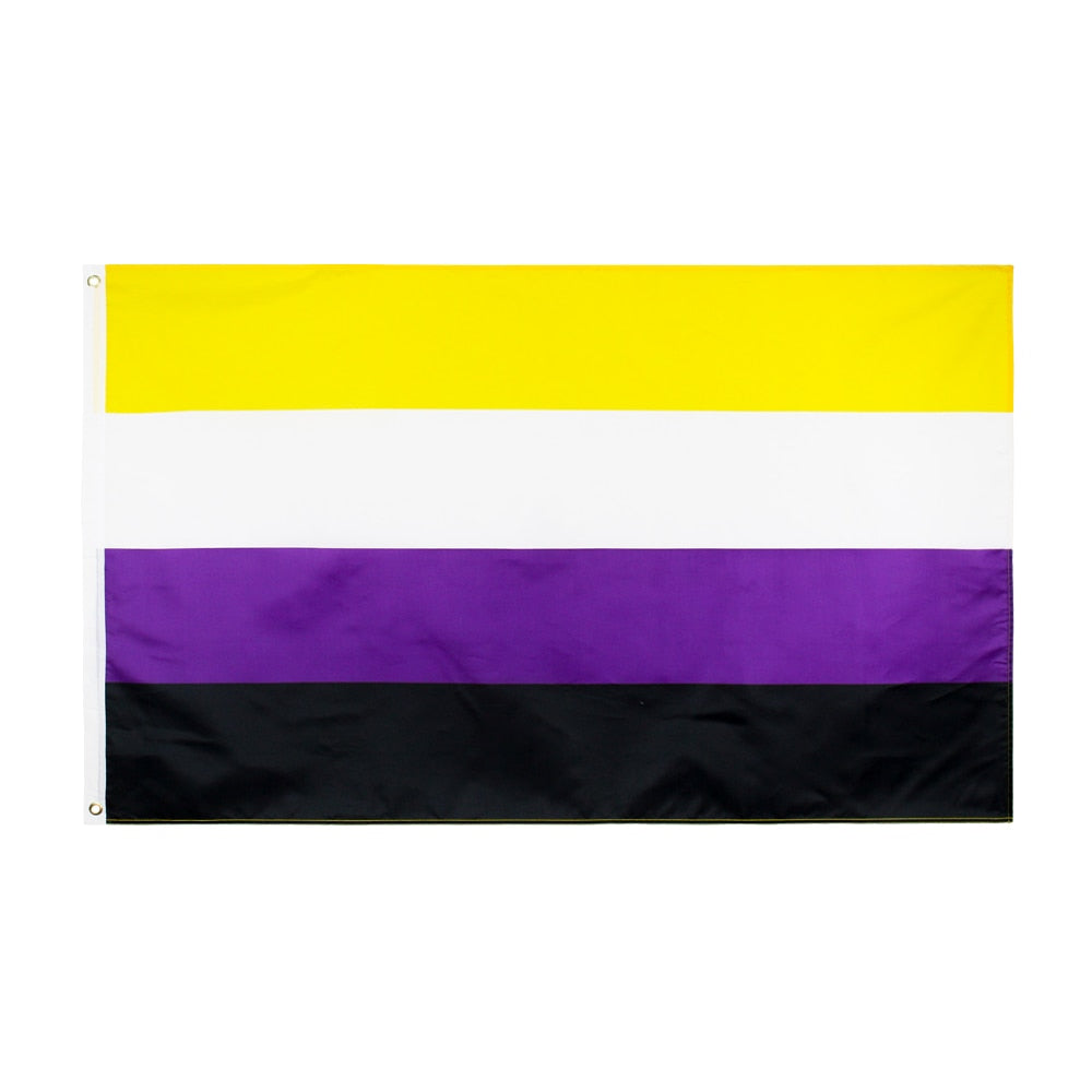 Non-binary Rainbow LGBT Flag Gay Pride Peace Flags 90x150cm Homosexual Lesbian Banner custom handmade print