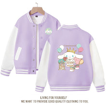 Load image into Gallery viewer, Kawaii Anime Cinnamoroll Cute Cartoon Girls Baseball Uniform Spring Autumn New Kids Top Jacket Birthday Gift
