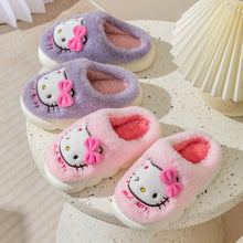 Load image into Gallery viewer, Kawaii Kitty Slippers Non-Slip Warm Cute Cartoon Anime Home Autumn and Winter Girls Plush Slipper Plush Gifts
