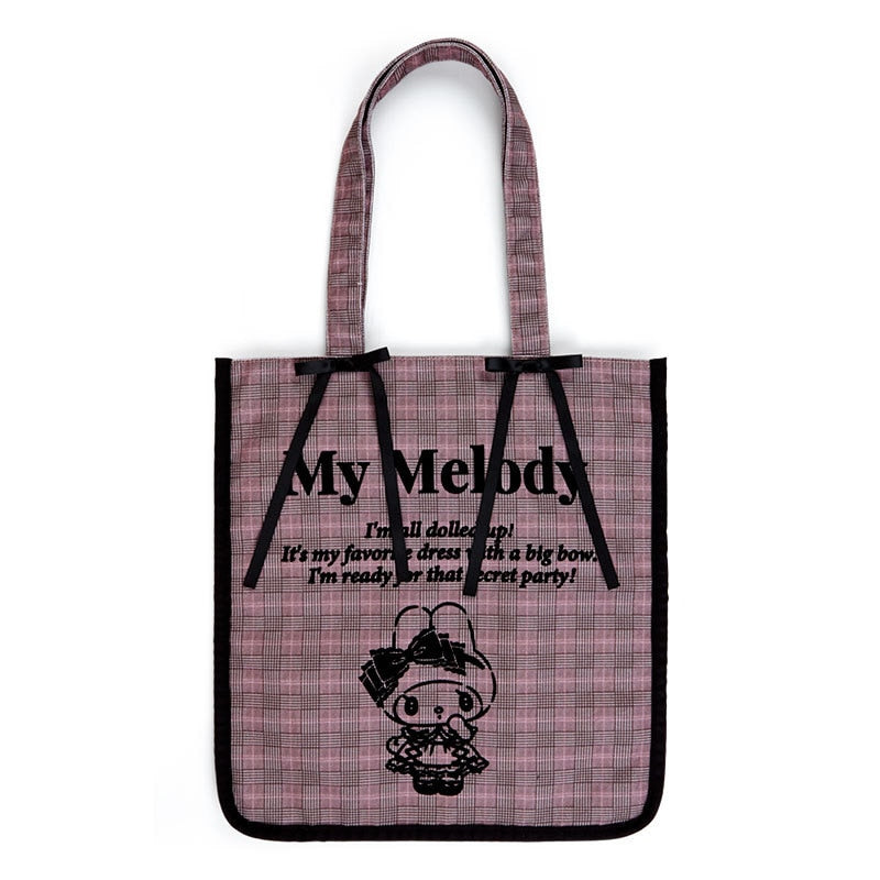 Kuromi Melody Plush Makeup Bag Storage Bag Anime Kawaii Cartoon Student Storage Tote Bag Kids Girls Gifts