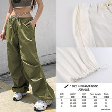 Load image into Gallery viewer, Casual Drawstring y2k Pants Cargo Women Summer Low Waist Baggy Joggers Trousers harajuku Wide Leg Sweatpants 90s

