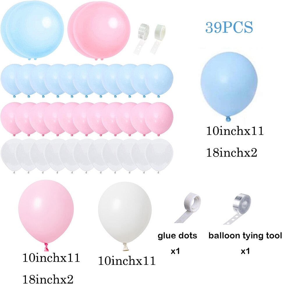 Balloons Arch Kit Baby Shower Balloon Garland Decor Gender Reveal Kid Birthday Party Decoration