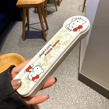 Load image into Gallery viewer, Kitty Anime Cartoon Cute High-Value Chopsticks Spoon Set Kawaii Portable Travel Tableware Three-Piece Set
