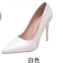 Load image into Gallery viewer, High Heel Pointed Toe Stiletto Red Bottom Fashion Women&#39;s Shoes Shallow High Heels Red Bottom High Heels  Lolita Shoes Nightclub
