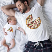 Load image into Gallery viewer, Family Matching T Shirt Pizza Cartoon Pattern Dad Son Mom Daughter T-shirts Top Fashion Cotton Short Sleeve Clothes custom design hand printed
