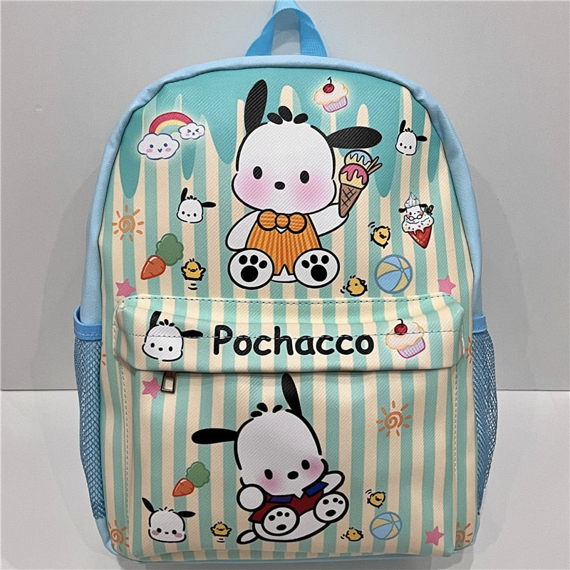 40Cm Kawaii Kittys Cinnamoroll Kuromi My Melody Cartoon Cute Leather Transparent Children's Backpack School Bag